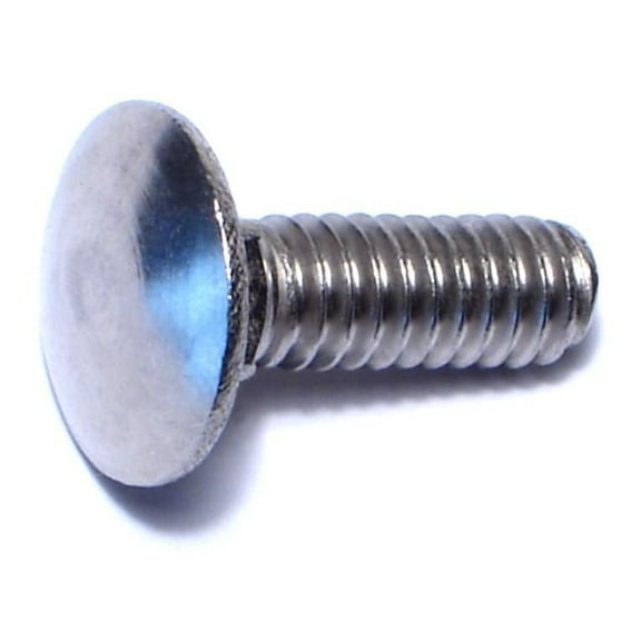 1/4"-20 x 3/4" 18-8 Stainless Steel Coarse Thread Carriage Bolts (8 pcs.)