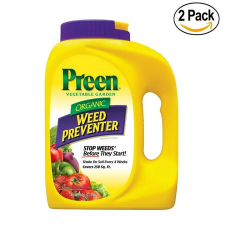 Preen Organic Vegetable Garden Weed Preventer - 5 lb. 2 Pack, Covers 500 sq. (Best Organic Nutrients For Growing Weed)