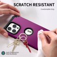 thumbnail image 4 of iPhone 14 Pro Max Case 6.7 inch 2022, Allytech Heavy Duty Hybrid Hard PC Back + Soft TPU Inner + Front PC Frame Drop Protection Case for iPhone 14 Pro Max 5G, Purple, 4 of 9