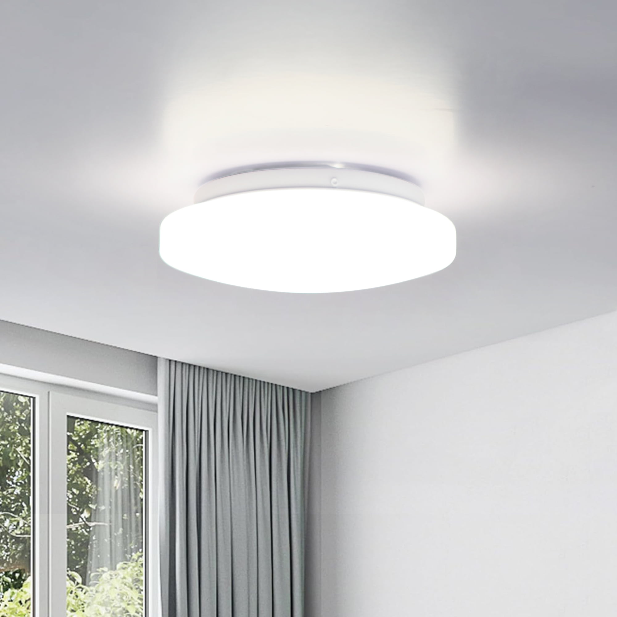 Modern 8" LED Flush Mount Ceiling Light 4000K Cool White, High Brightnes 16W 1120LM LED Ceiling Light Fixture, For Kitchen, Bedroom, Basement Hallway, Living Room,  Balcony, Staircases, Laundry Indoor