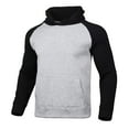 thumbnail image 3 of grey men's winter sport wear tracksuit clothes outfits set sweatshirt+long sweatpants, 3 of 4