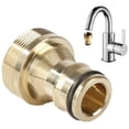 thumbnail image 2 of Kitchen Faucet Thread Connector Brass Water Pipe Pipe Adapter Basin Fitting, 2 of 8