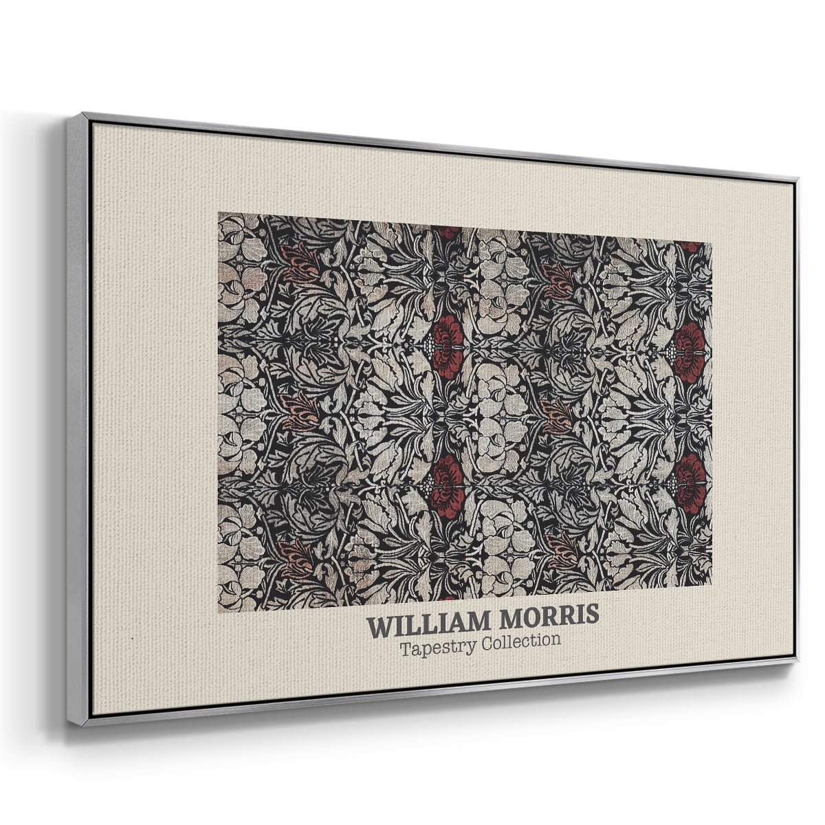 Vintage Abstract Print-XXXVIII Framed in Silver Wood Gallery Wrapped Canvas 25 in. x 37 in.