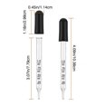 thumbnail image 3 of facefd 1ML Glass Graduated Dropper with Rubber Cap Straight Drip Tube Dropping Pipette for Laboratory Painting, 10pcs, 3 of 9