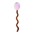 thumbnail image 1 of PRETXORVE Colorful Transparent Glass Coffee and Dessert Spoons Arched Wave Handles High-Profile Flatware, 1 of 6