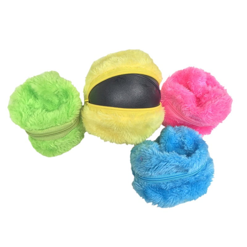 Clearance! Pet Cat Automatic Vacuum Cleaner Sweeping Robot Plush Dust Removal Toy Opp Bag Packaging (With 4 Covers)