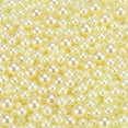 thumbnail image 1 of Uxcell 800 Pcs Perlas de imitación para manualidades 0.12''-0.31'' Perlas redondas ABS sin agujero para relleno de jarrones Amarillo Claro, 1 of 6