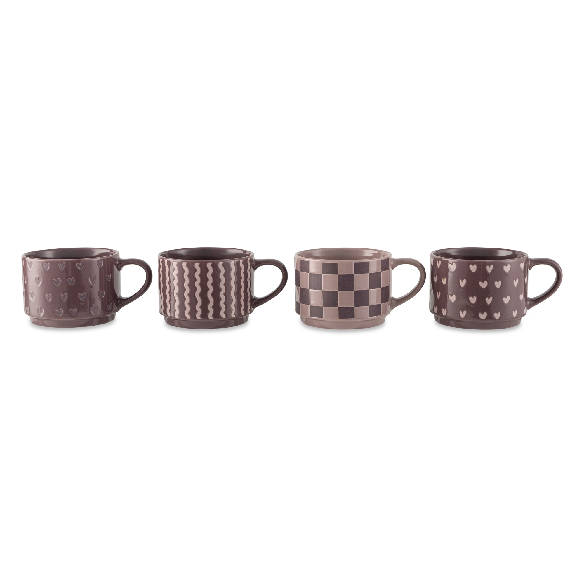 Thyme & Table 4-Pack Purple Stacking Mugs with Stand photo 3