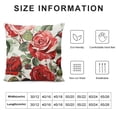 thumbnail image 5 of Qinduosi Red Roses Throw Pillow Covers Inch Set of  Valentine's Day Decorative Pillow Case Beautiful Bouquet Flower Cushion Cover for Couch Sofa Wedding Anniversary Decor Gift, 5 of 5