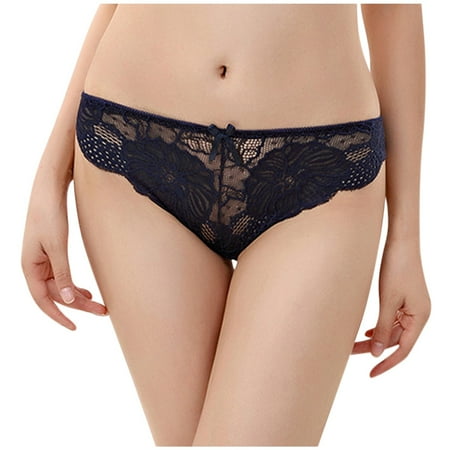 

XINSHIDE Female Sexy Cute Underpants Bow Panties Low Waist Lace Briefs Underwear Seamless Underwear For Women