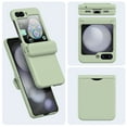 thumbnail image 6 of Decase for Samsung Galaxy Z Flip 5 with Hinge Protector Case,Built-in Card Slot,Rugged Shockproof Anti-Scratch Heavy Duty Drop Proof Hard PC Protective Phone Case Cover,Lightgreen, 6 of 7