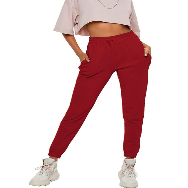 Joggers Légers en Molleton Français pour Femmes avec Poches