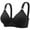 Black1, variant on KyCheLot Tshirts Bra for Women V Neck Thin Embroidery Adjustable Strap Wireless Daily Push up Bras
