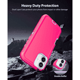 thumbnail image 3 of Entronix Rugged Heavy Duty Case for iPhone 17 – Triple-Layer Protective Bumper Cover, Hot Pink, 3 of 7