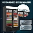 thumbnail image 6 of Chingoo 38'' Commercial Drink Refrigerator, 17.1 Cu.Ft Upright Beverage Display Refrigerator with 2 Glass Doors and Light Box-Black, 6 of 9