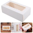 thumbnail image 2 of HLONK Cupcake Boxes Macaron Container - 10pcs Macaron Packaging Box Cardboard Muffin Cup Cake Box Egg Tart Box Small Bakery Boxes Mini Pastry For Wedding Party, 2 of 7