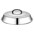 thumbnail image 1 of Tapa de olla Warkul redonda de 30 cm para derretir queso, de acero inoxidable, resistente, para plancha plana, ideal para cocinar en la cocina, barbacoa, camping y restaurante., 1 of 8
