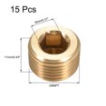 thumbnail image 2 of Accesorio de tubería de latón - Tapón avellanado de 3/8NPT macho con accionamiento hexagonal 15 pcs, 2 of 3
