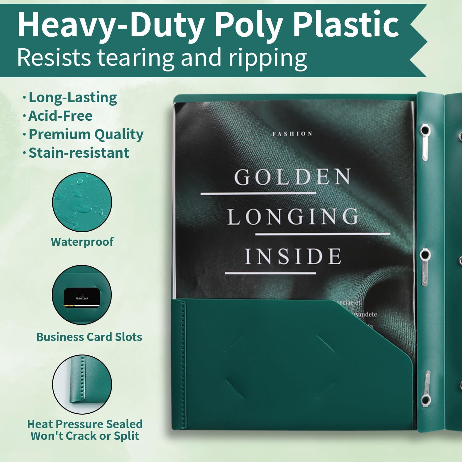 Plastic Two Pocket Folders With Prongs  30 Pack Heavyweight Letter Size Pockets And Poly For Office & School