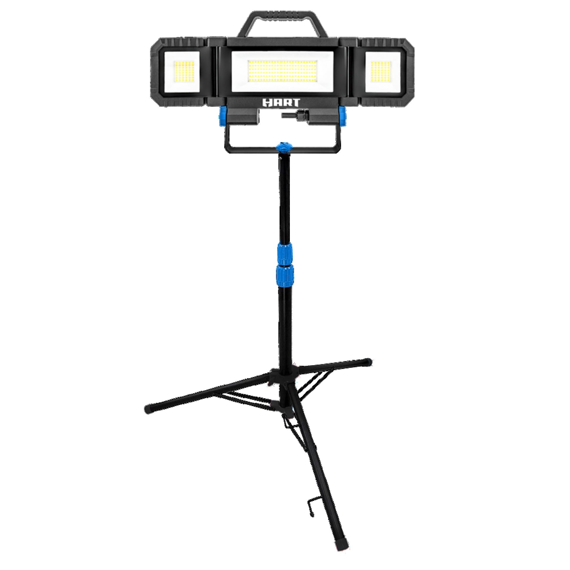 HART Multi-Directional LED 3-Head 7000 Lumen Work Light with Tripod, Adjustable, 7000 Lumens