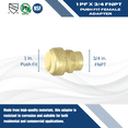 thumbnail image 3 of 5 Pcs XFITTING Push Fit 1 Inch x 3/4 Inch Female Adapter, 28-3-8=5XX, 3 of 4