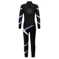 thumbnail image 7 of Jowowha Kids Girls 2 Pieces Athletic Suit Zip-up Jacket with Stretchy Leggings Set Workout Athletic Light Purple 10, 7 of 7
