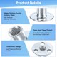 thumbnail image 2 of Uxcell 5-Pack M12x25mm Tuercas en T de Acero Carbono Galvanizado 3-Hole Base Redonda Tuercas de Soldadura Plata, 2 of 7