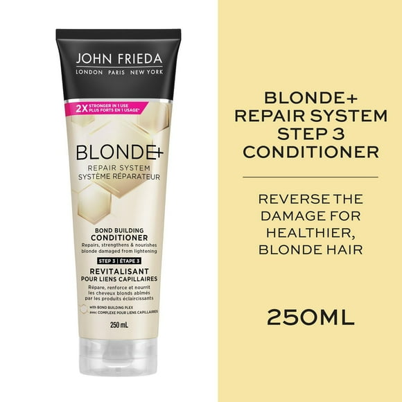 John Frieda Blonde+ Repair System, Bond Building Conditioner, for Damaged Blonde Hair | STEP 3