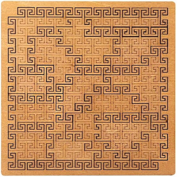 Fractal Tray Puzzles, Hard Irregular Wooden Jigsaw Fractal Puzzle Challenge, Hard Difficult Portable Mind Bending Wooden Puzzle, Challenging No-Image Puzzle for Family Party (Lucky Cloud)