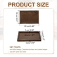thumbnail image 2 of Uxcell Wooden Serving Tray Rectangular Decorative Platter for Home and Kitchen Use Brown 8.7x5.9 Inch, 2 of 6