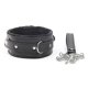 thumbnail image 3 of Furry Goth O-Ring Chain Punk Slave Leash Choker PU Rose Leather Collar Detachable Metal Collars Protect Neck for Women Men, 3 of 5