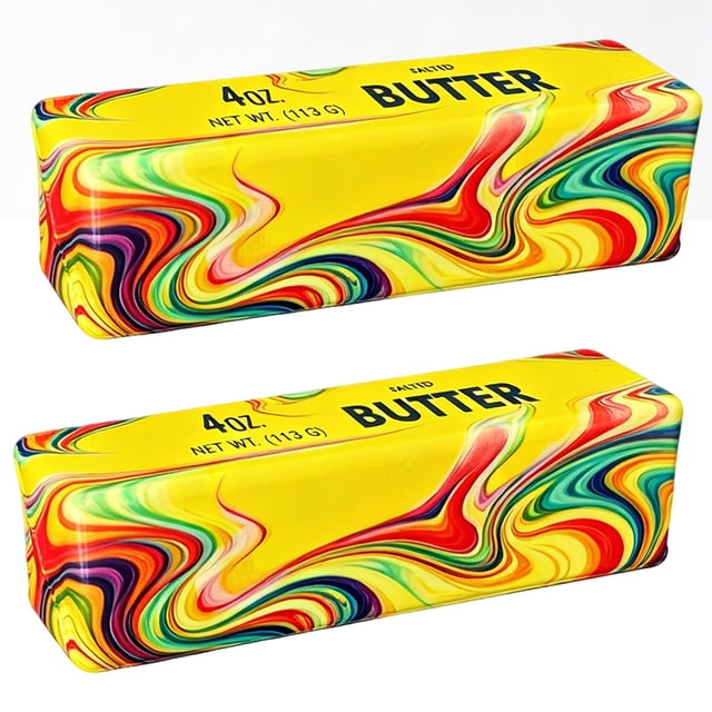 Juguete antiestrés RIDOPXRA barra de mantequilla suave, 2 piezas