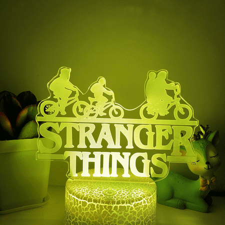 

JUSTUP Stranger Things Night Light 3D LED Illusion Lamp with 16 Color Remote Control For Kids Bedroom Decorations Light -- Crack Seat