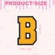thumbnail image 2 of Parches de letras de chenille de 4", parches de iniciales de chenille amarillos A-Z (letra B), 2 of 6