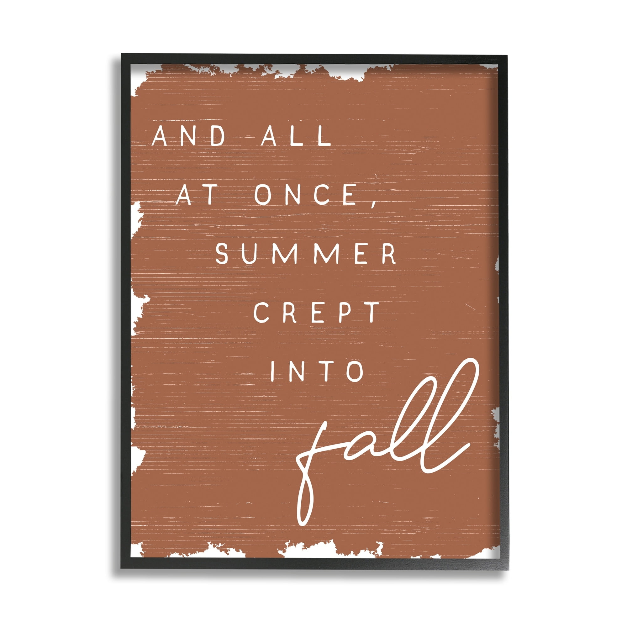 Stupell Industries At Once Summer Into Fall Phrase Orange Pattern, 24 x 30,Design by Daphne Polselli