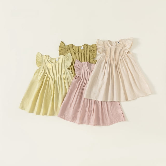 Vestido de verano para niña, vestido de princesa de encaje, bonito y exquisito vestido de manga corta con volantes