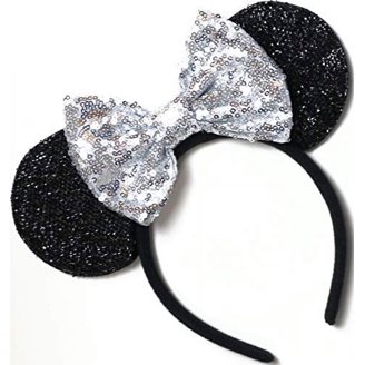 Disney Mickey Mouse Black Glitter Ears Headband for All Ages  display picture 3
