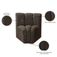 thumbnail image 2 of Meridian Furniture Arc Brown Boucle Fabric Curved Corner, 2 of 8