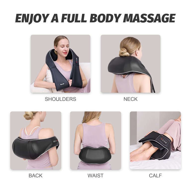 Boriwat Back Massager with Heat, Electric Massagers for Neck and
