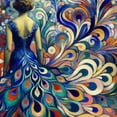 thumbnail image 6 of PIKWEEK Watercolor Birds Peacock Decorative Tablecloth, Round Table Cover White, 6 of 8