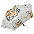 thumbnail image 4 of Tigers Face and Triangles Compact Sun Umbrella Windproof Travel Umbrellas for Rain Strong Portable UV Protection, 4 of 8