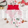 thumbnail image 3 of sdbrld Newborn Baby Girl My 1st Christmas Outfits Long Sleeve Romper with Pants Headband 3Pcs Infant Fall Winter Clothes Red Sizes 3-6 Months, 3 of 9