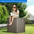 thumbnail image 5 of Dextrus Outdoor Lockable 51 Gallon Resin Deck Box, Side Handles, Light Brown, 5 of 5