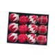thumbnail image 3 of 12 Bolas Navideñas de Terciopelo, Elegantes Adornos Colgantes Decorativos con Acabado Flocado Rojo, 3 of 9