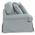 thumbnail image 5 of Sunset Trading Horizon T-Cushion Fabric Slipcovered Loveseat in Ocean Blue, 5 of 7