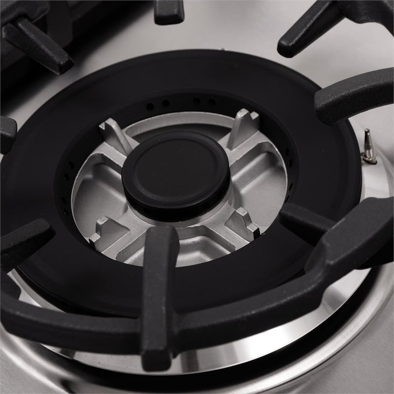 24 in. Gas Cooktop in Stainless Steel with 4 Sealed Burners
