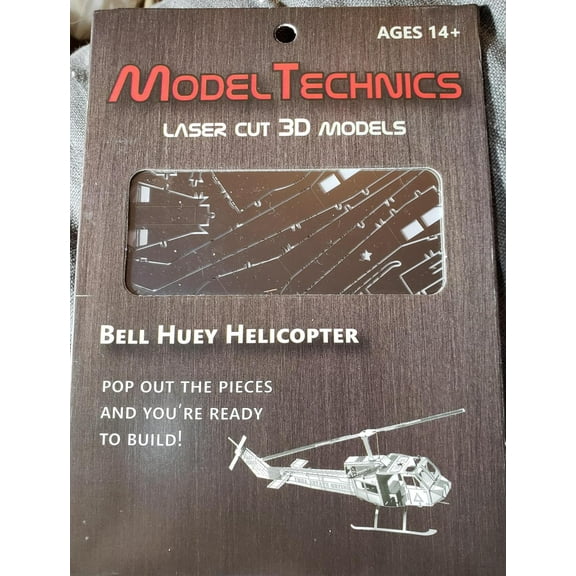 Model Technics BELL HUEY HELICOPTER Laser Cut 3D Model, for Ages 14 
