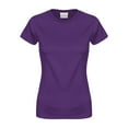 thumbnail image 2 of TANGNADE Women's Basic Solid Color Cotton Crew Neck Slim Fit Tunic Short Sleeve T Shirt, A Simple Cotton Soft T-Shirt for Outdoor Purple XXL, 2 of 3
