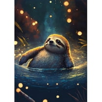 Sloth Diamond Art Kits, Animal Diamond Art Kits for Adults 5D, Starry Sky Diamond Art DIY Full Round Drill Gem Dots Art and Crafts for Gift Home Wall Decor