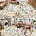 thumbnail image 6 of 3x5 Area Rugs, Spring Florals Non-Skid Rubber Backing Large Rectangle Rugs - Living Room Bedroom Home Office, Watercolor Wildflowers Botanical Herbs Indoor Floor Mat Carpets Washable Rug, 6 of 9